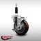 Service Caster 4'' SS Maroon Poly Swivel 7/8'' Expanding Stem Caster with Brake SCC-SSEX20S414-PPUB-MRN-TLB-78 - alternate 4